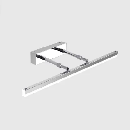 Modern Metal Black Straight LED Vanity Light Image - 7