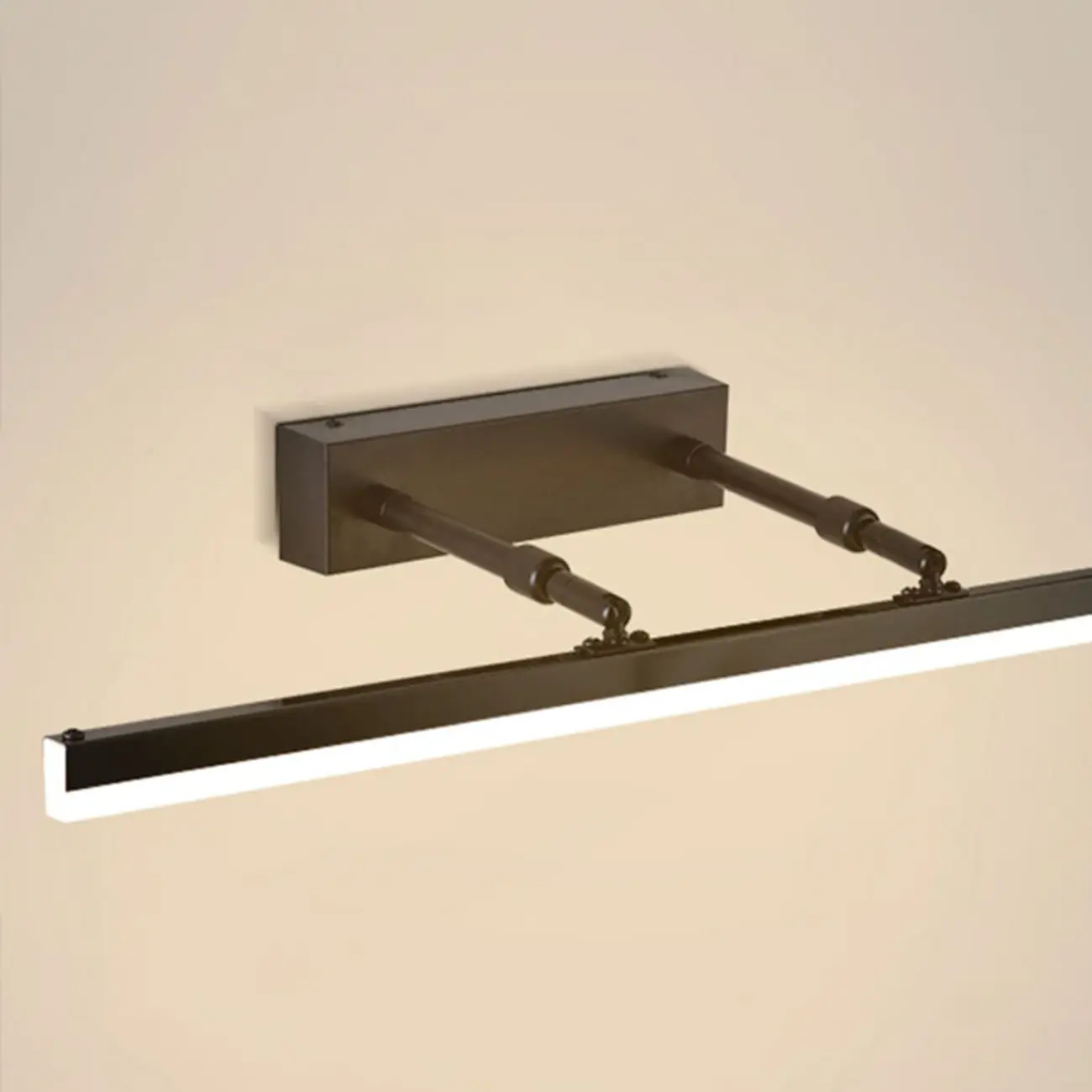Modern Metal Black Straight LED Vanity Light Image - 9 | homeyfad