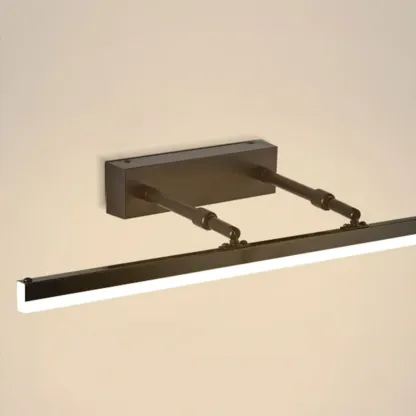 Modern Metal Black Straight LED Vanity Light Image - 9