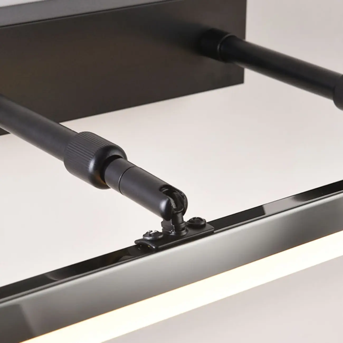 Modern Metal Black Straight LED Vanity Light Image - 10 | homeyfad