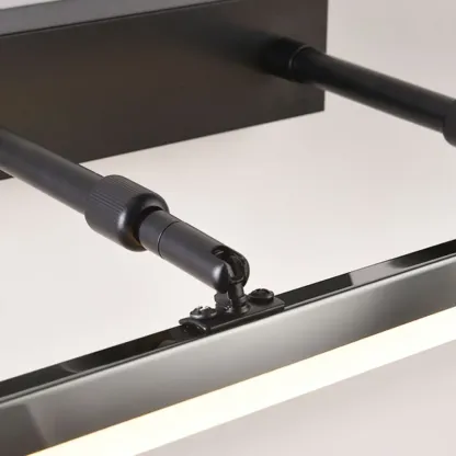 Modern Metal Black Straight LED Vanity Light Image - 10