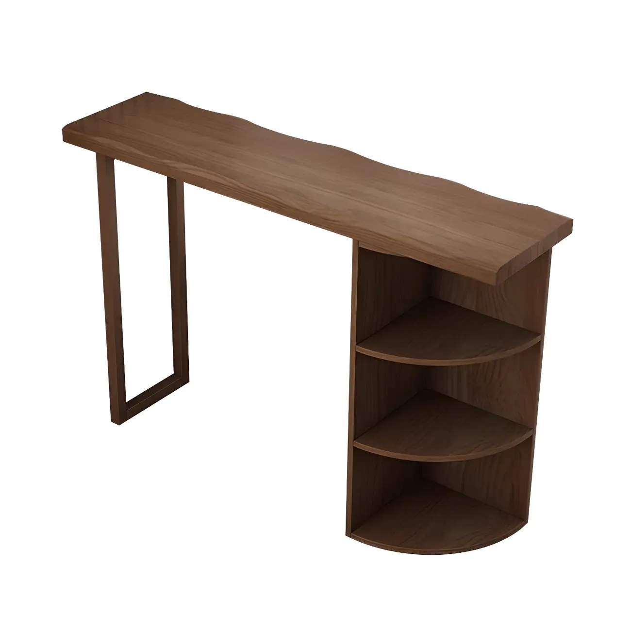 Modern Brown Pine Wooden Three-Shelf Bar Tables for Home Image - 5 | homeyfad
