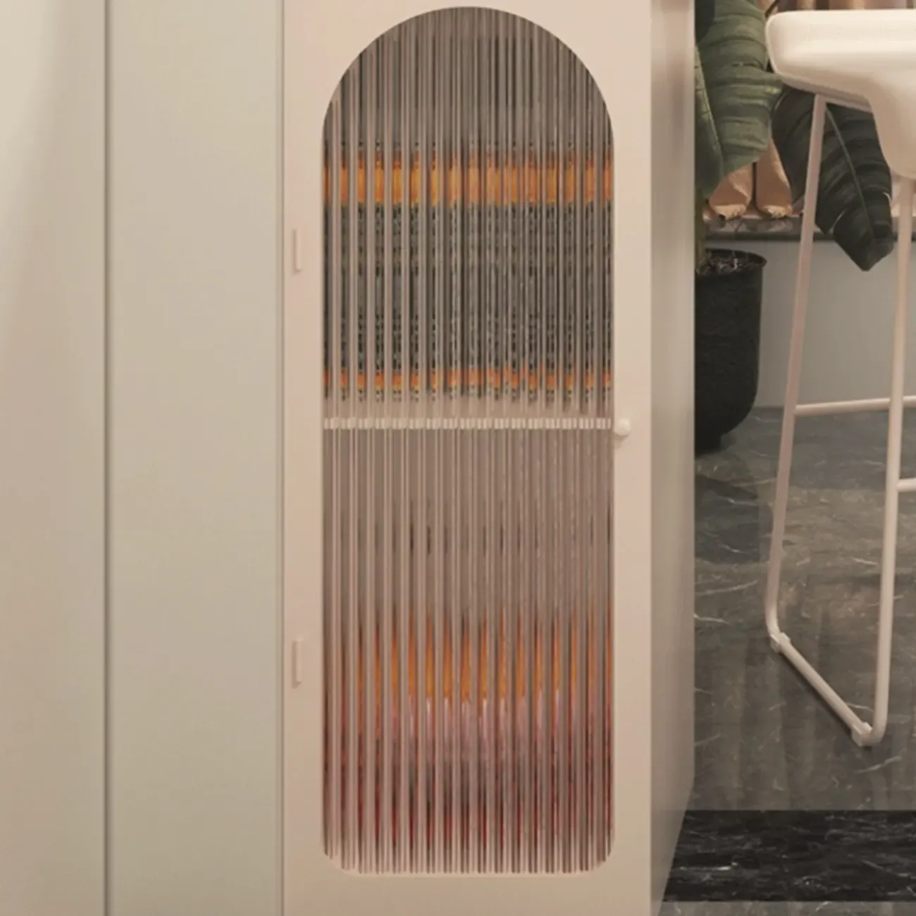 Modern Stone Metal Double Pedestal Storage Home Bar Tables Image - 9