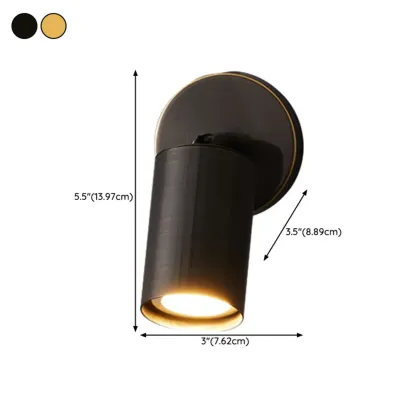 Minimalist Adjustable LED Cylinder Vanity Light Fixtures #size