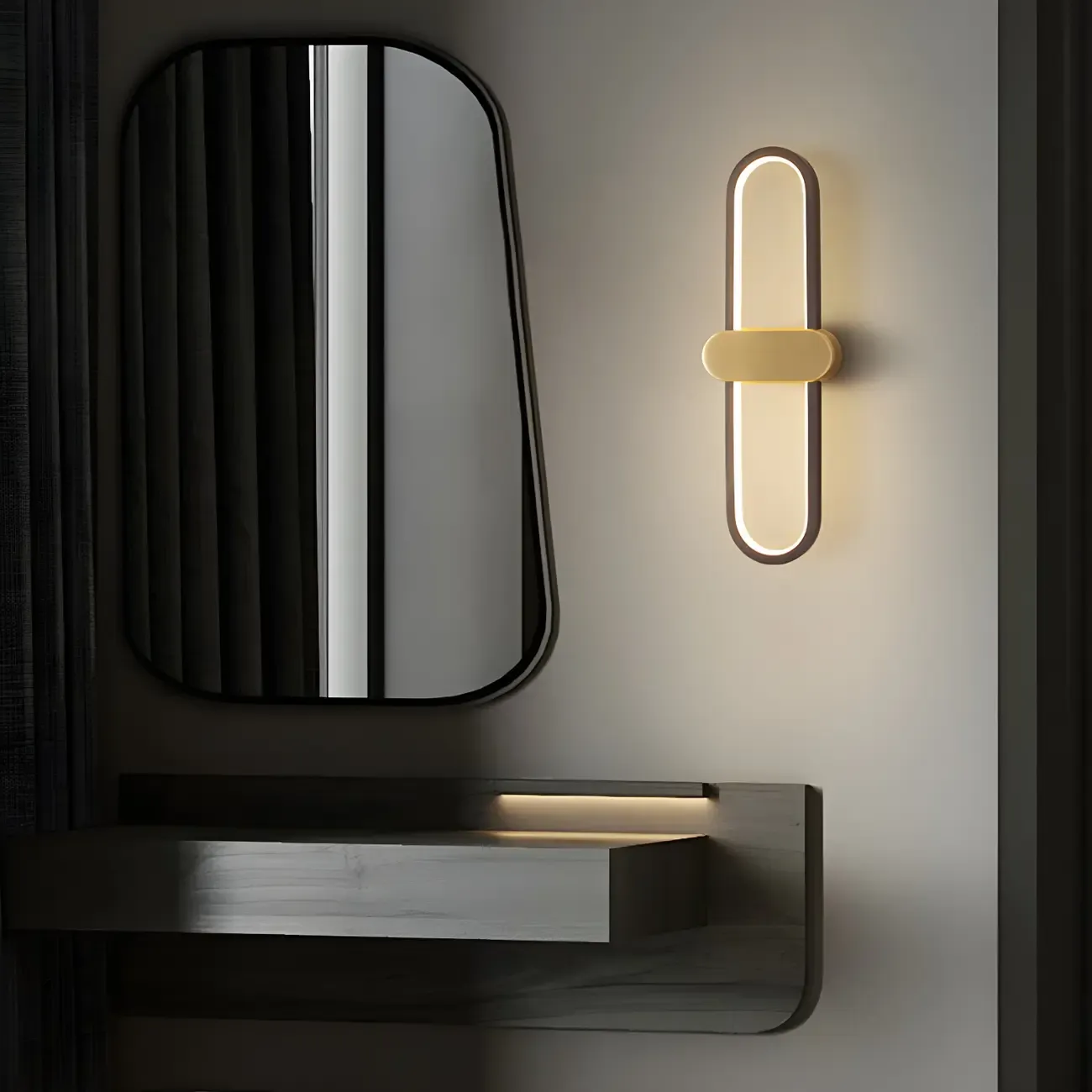 Classic Oval LED Vanity Light with Wall Mount for Bathroom Image - 3