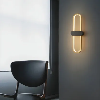 Classic Oval LED Vanity Light with Wall Mount for Bathroom Image - 2