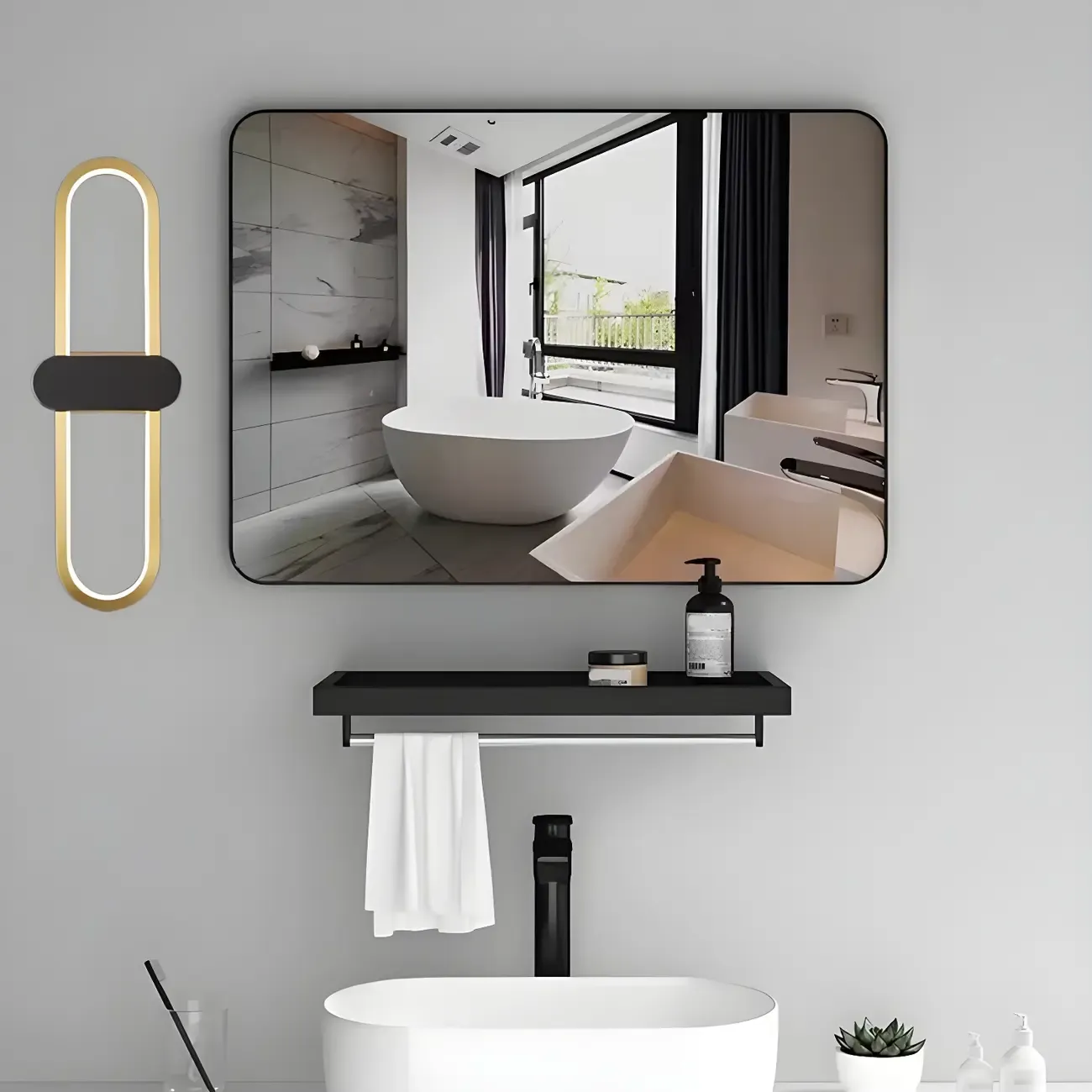 Classic Oval LED Vanity Light with Wall Mount for Bathroom Image - 12