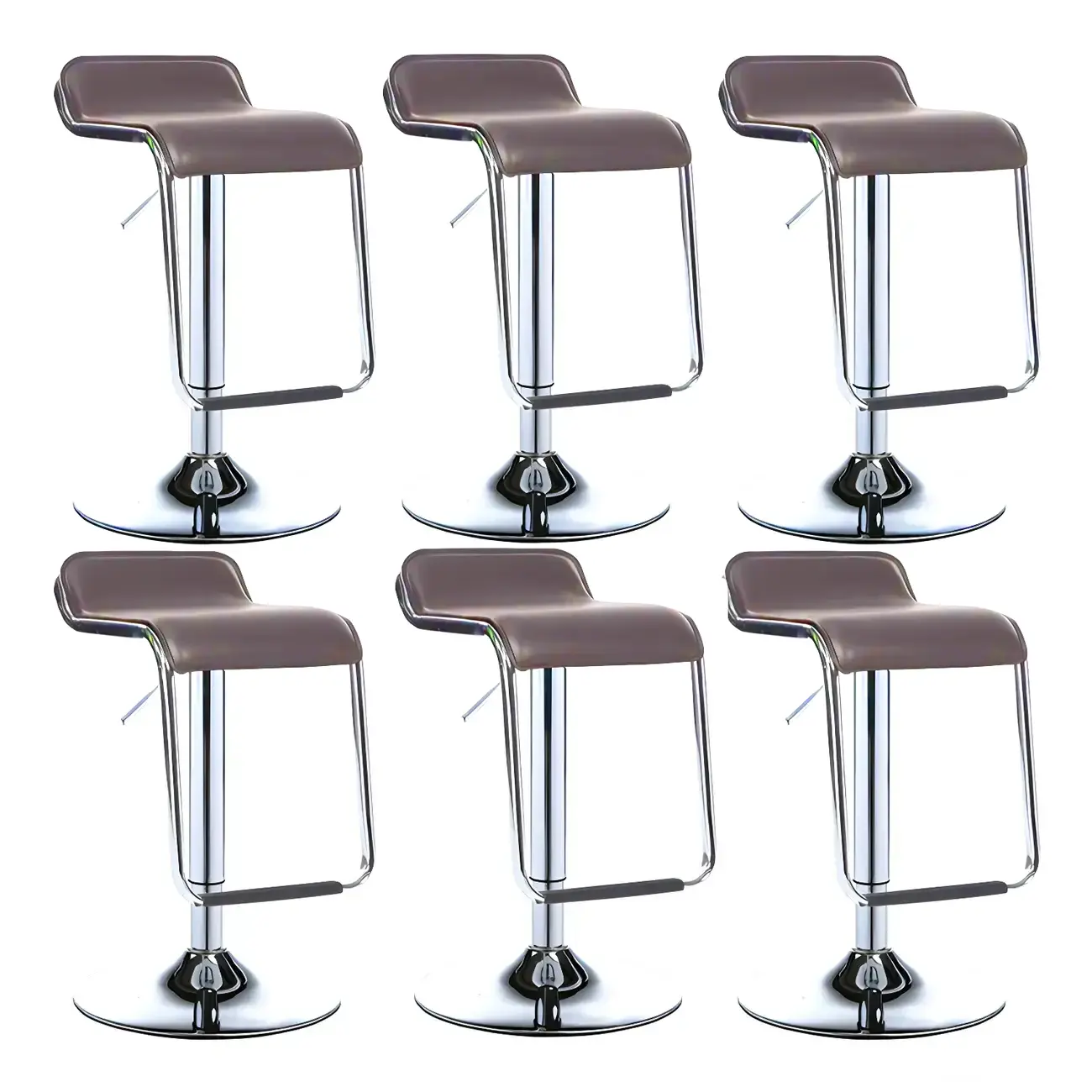 Contemporary Metal Adjustable Swivel Bar Stools for Dining Room Image - 44 | homeyfad