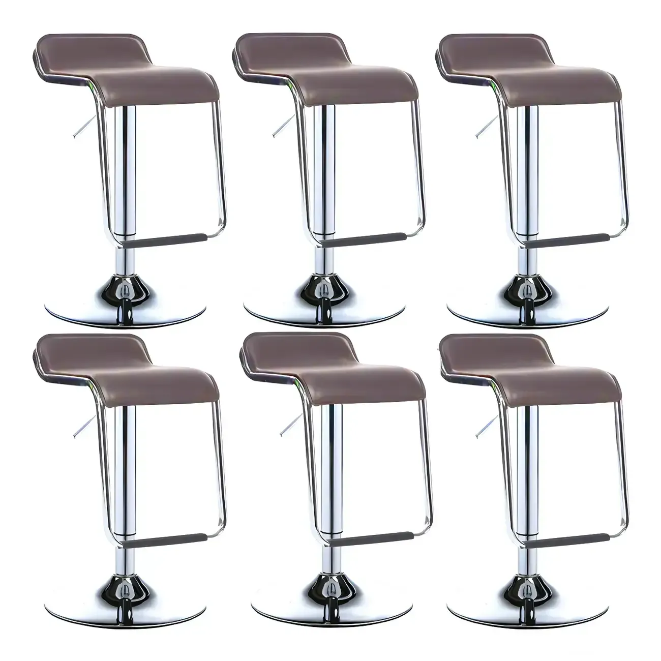 Contemporary Metal Adjustable Swivel Bar Stools for Dining Room Image - 44
