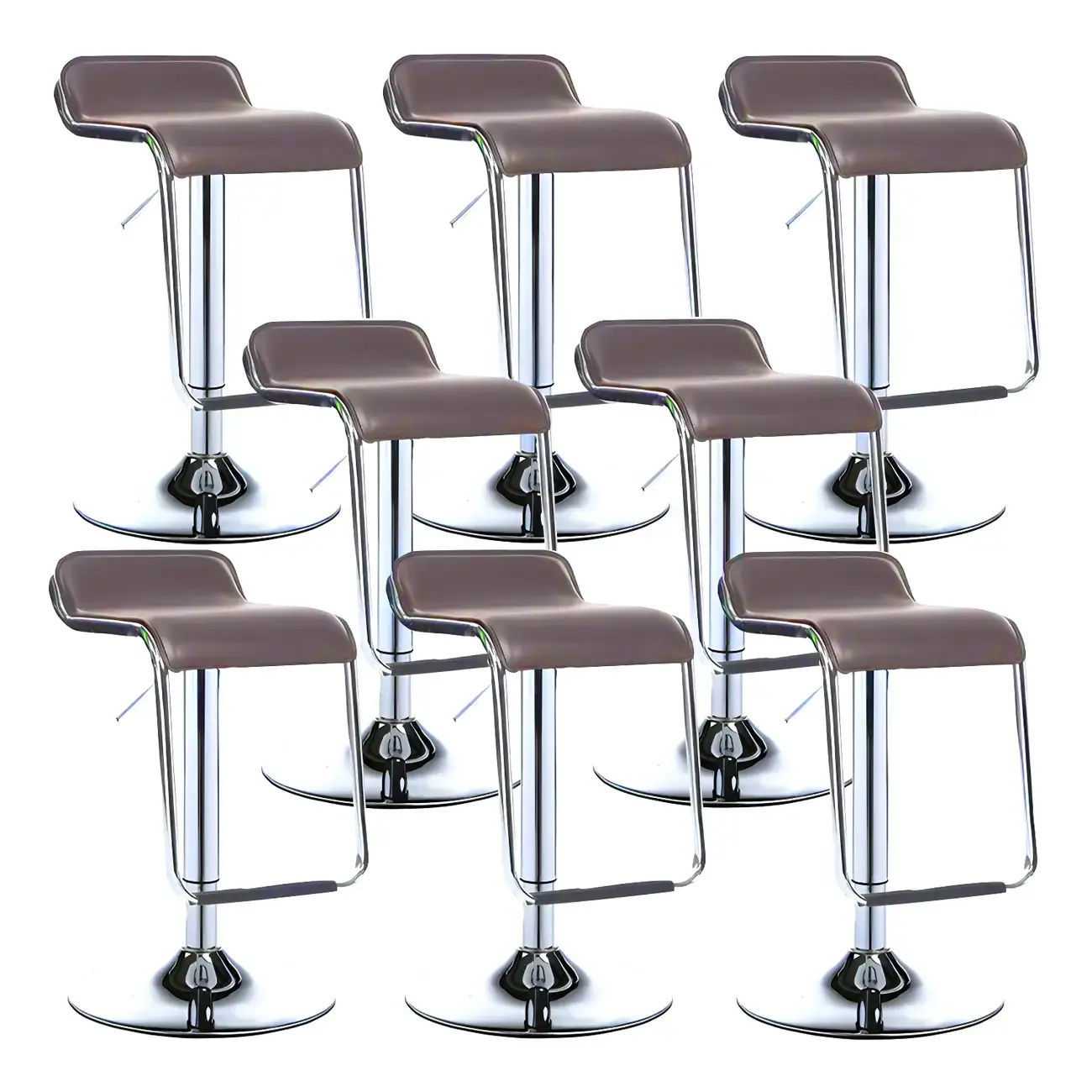 Contemporary Metal Adjustable Swivel Bar Stools for Dining Room Image - 52 | homeyfad