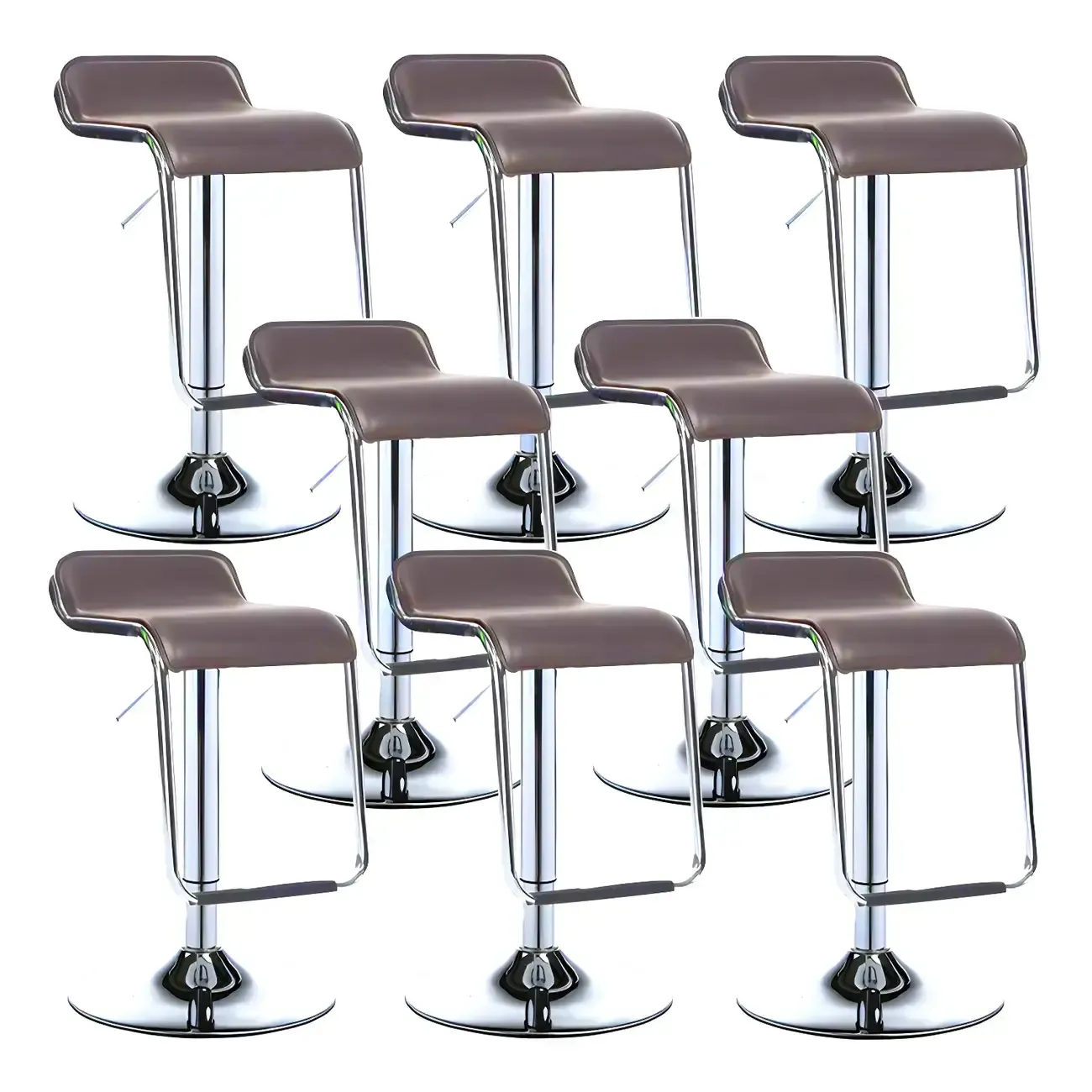 Contemporary Metal Adjustable Swivel Bar Stools for Dining Room Image - 52