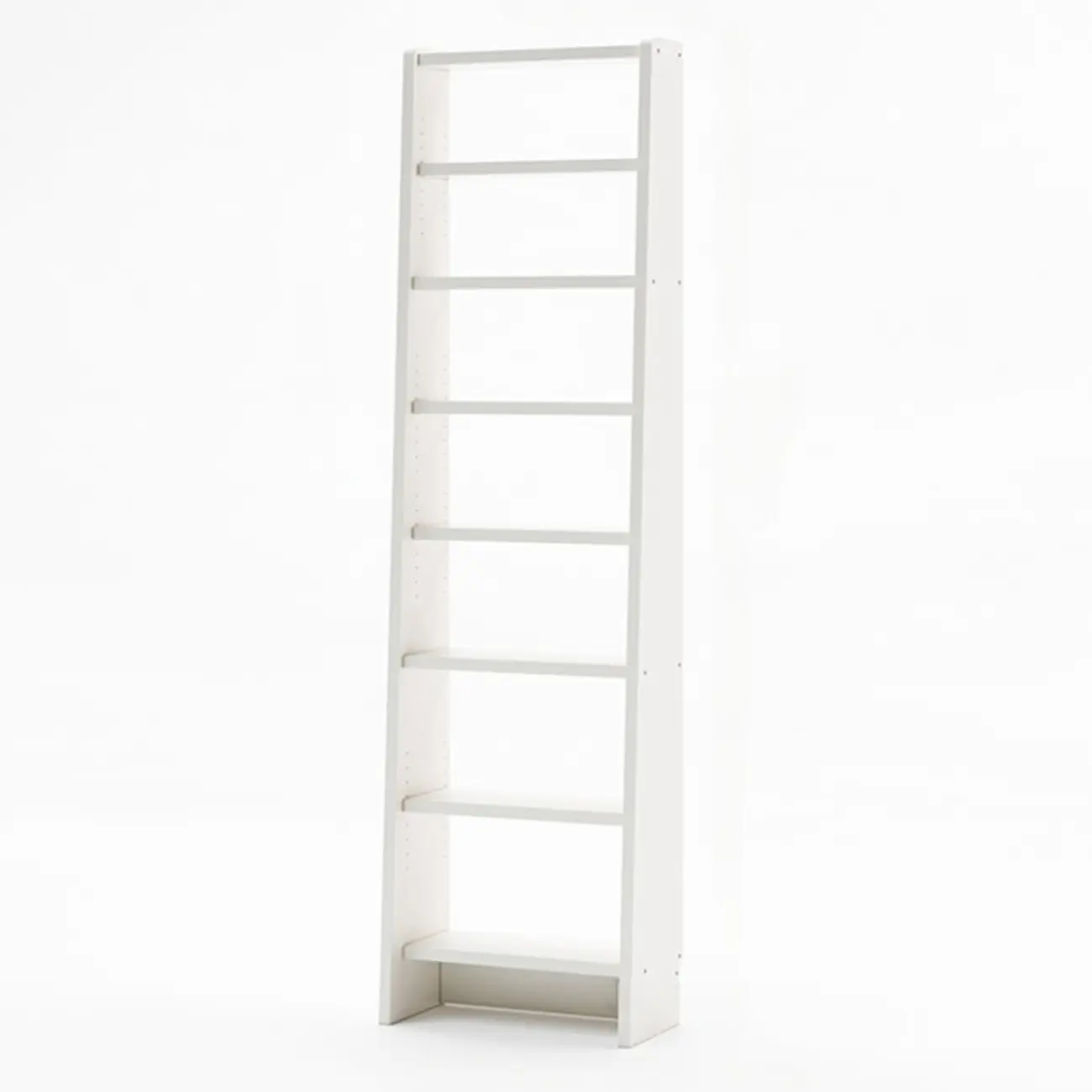 Tall Modern White Wooden Open Vertical Bookcase Image - 2 | homeyfad