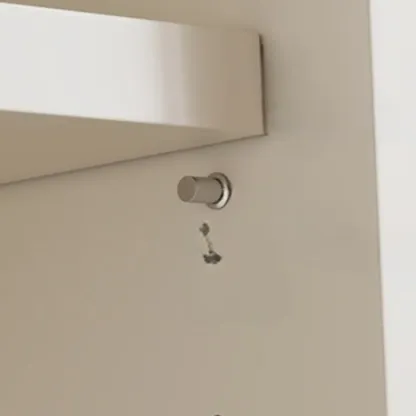 Tall Modern White Wooden Open Vertical Bookcase Image - 8