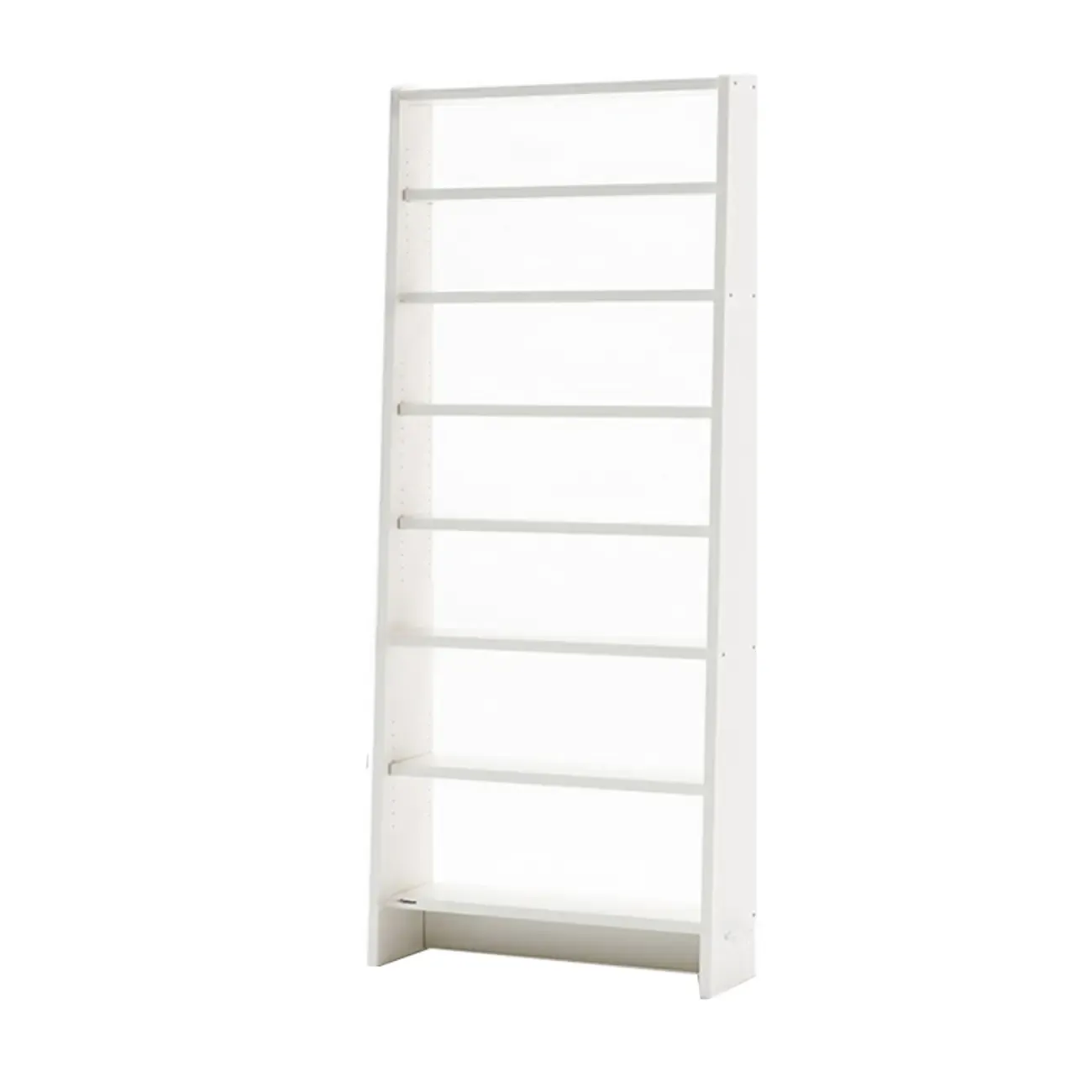 Tall Modern White Wooden Open Vertical Bookcase Image - 9