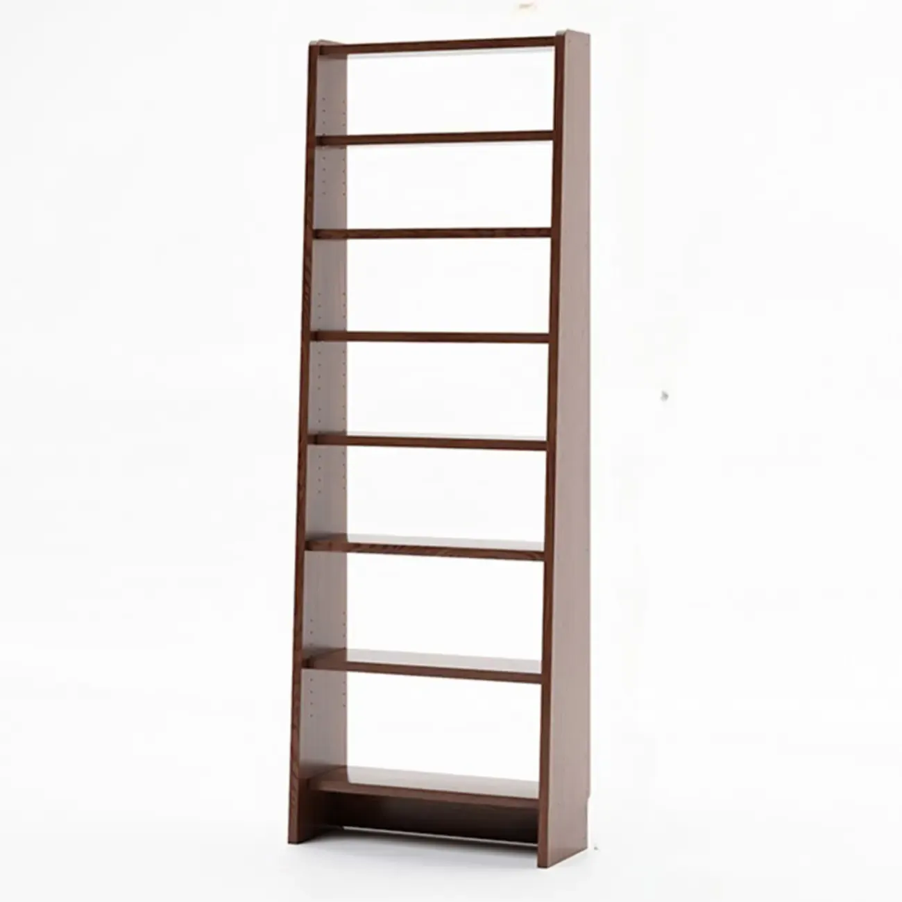 Tall Modern White Wooden Open Vertical Bookcase Image - 10