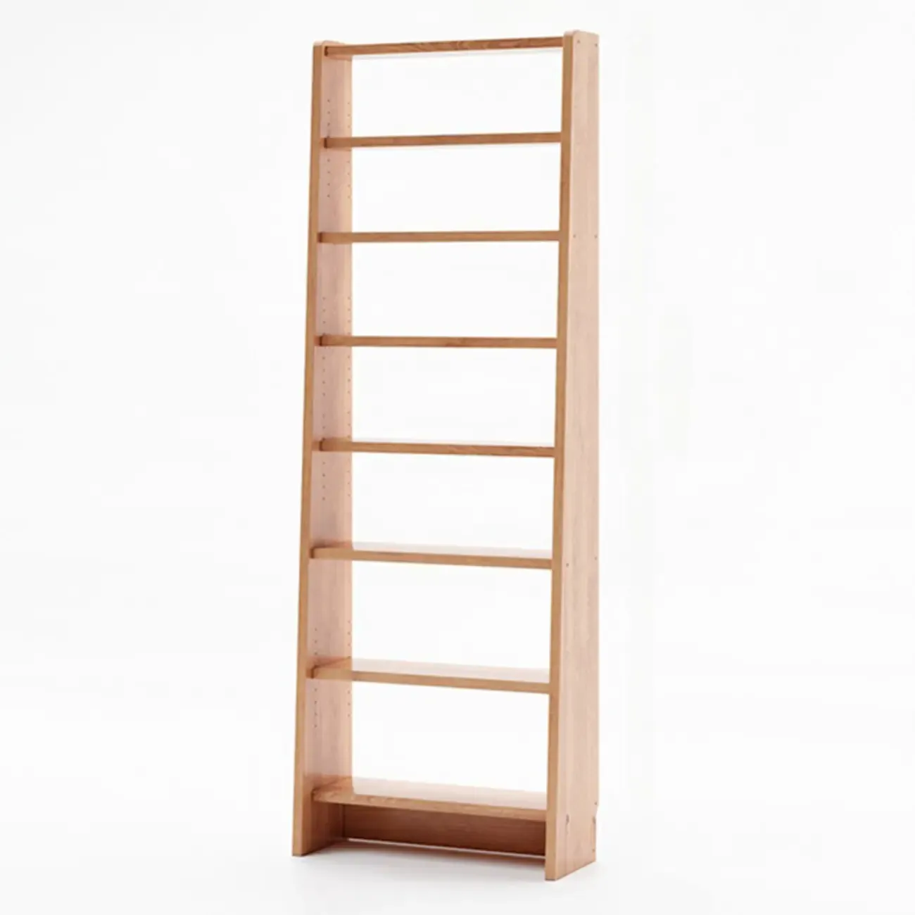 Tall Modern White Wooden Open Vertical Bookcase Image - 17