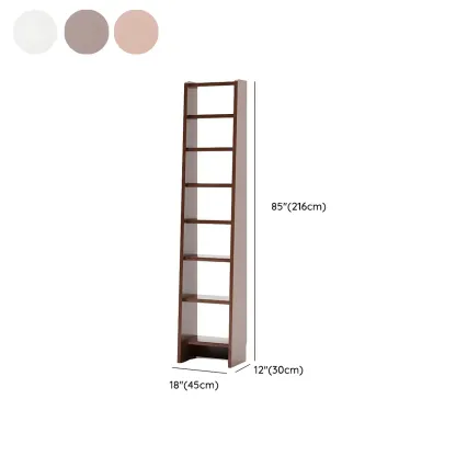 Tall Modern White Wooden Open Vertical Bookcase #size
