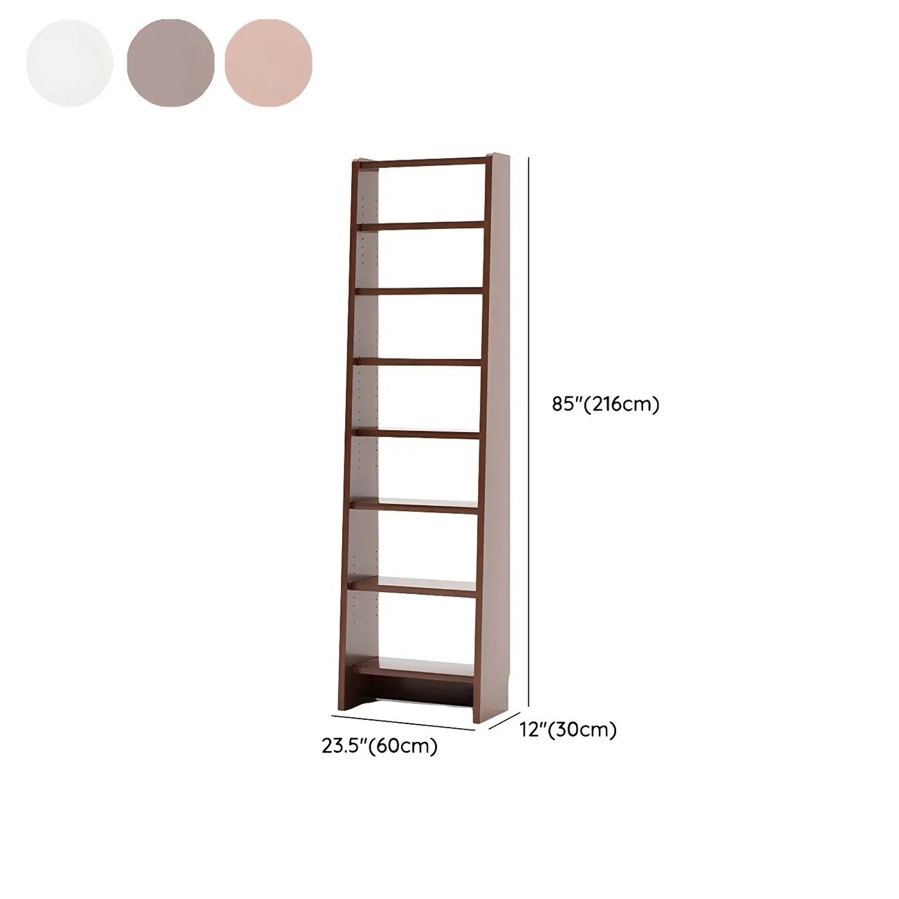 Tall Modern White Wooden Open Vertical Bookcase Image - 20 | homeyfad