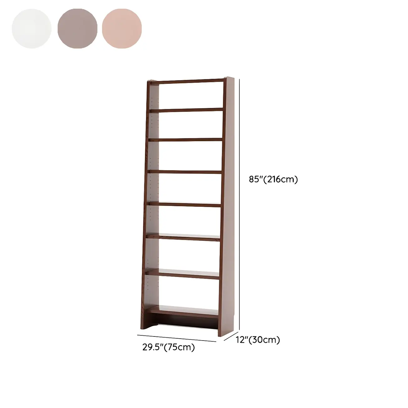 Tall Modern White Wooden Open Vertical Bookcase Image - 21 | homeyfad