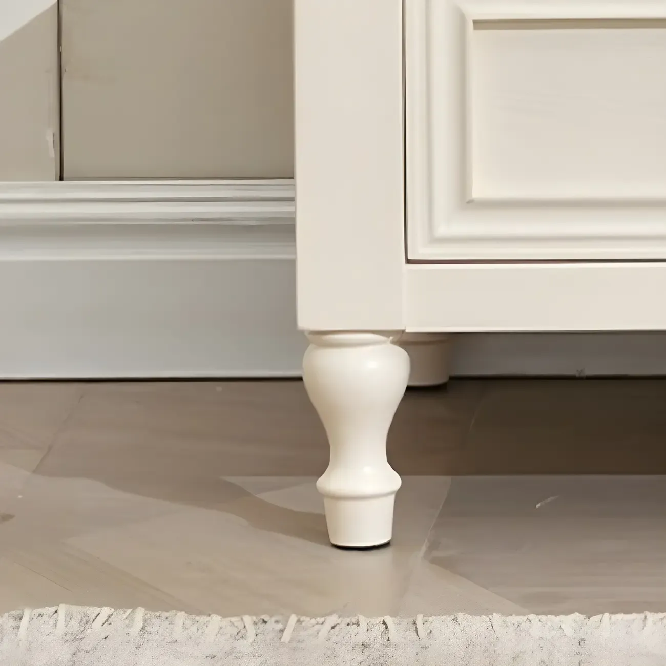 Elegant White Wood Open Storage Nightstand with Drawer Image - 12