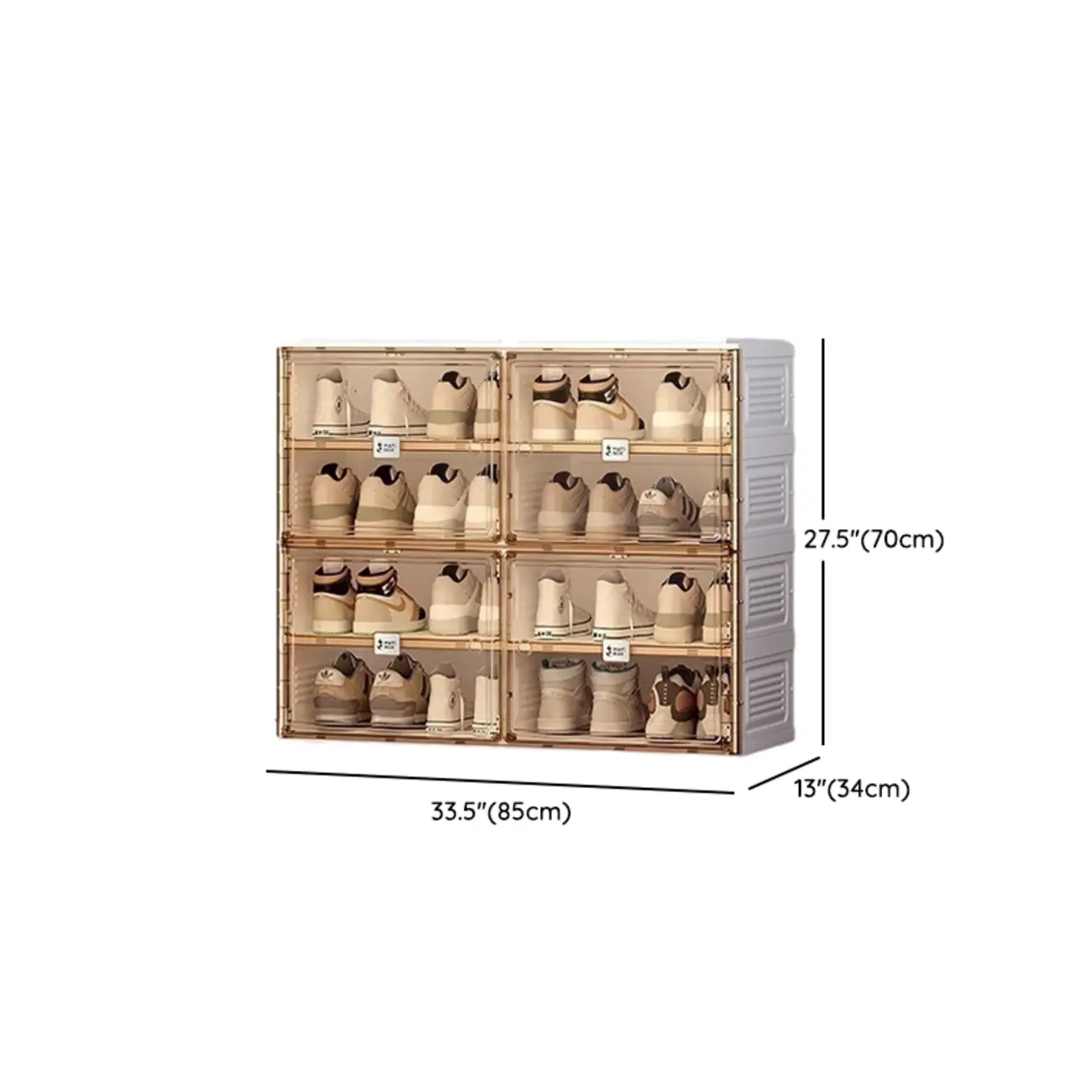 Glam Plastic Transparent Foldable Shoe Storage Cabinet Image - 32 | homeyfad