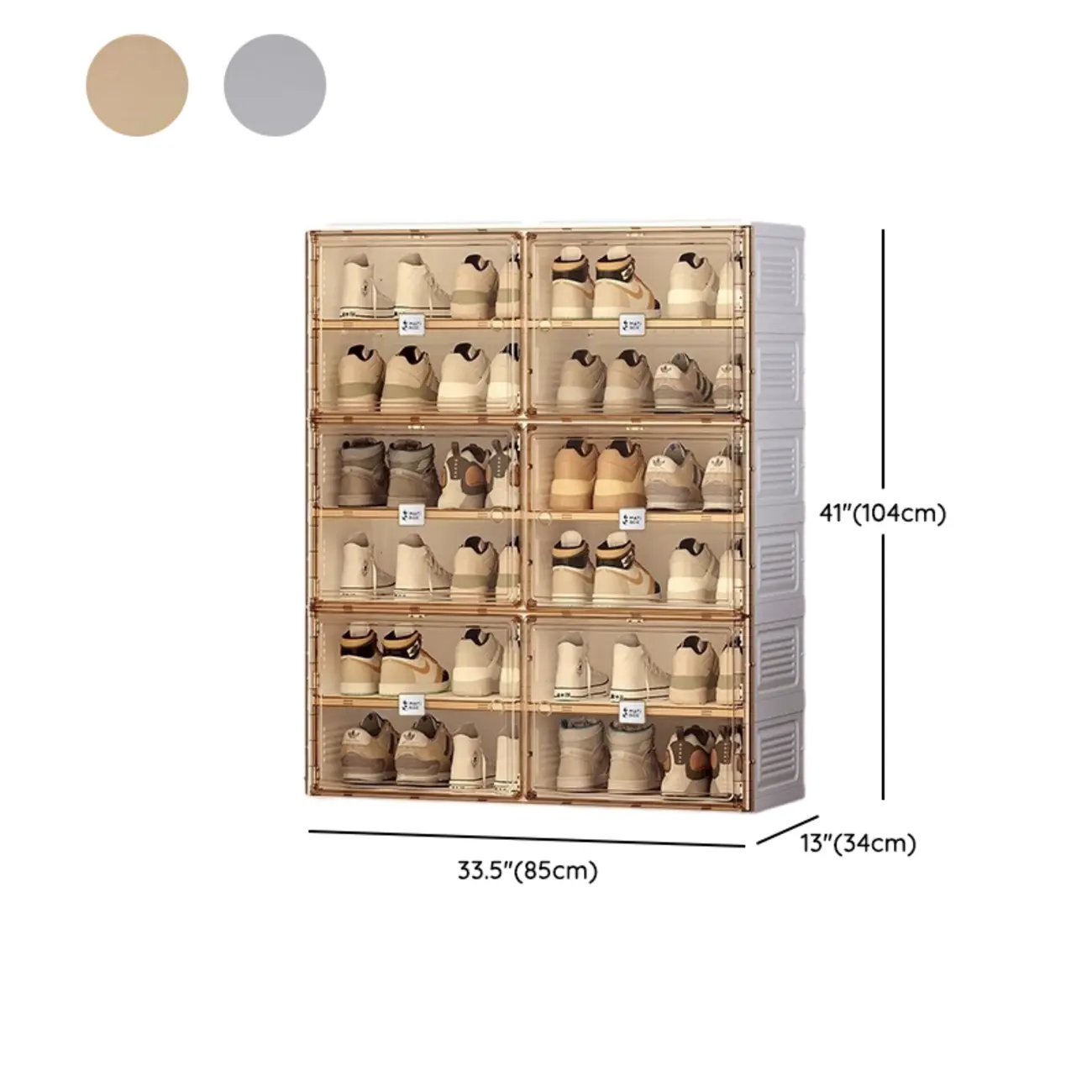 Glam Plastic Transparent Foldable Shoe Storage Cabinet Image - 34 | homeyfad