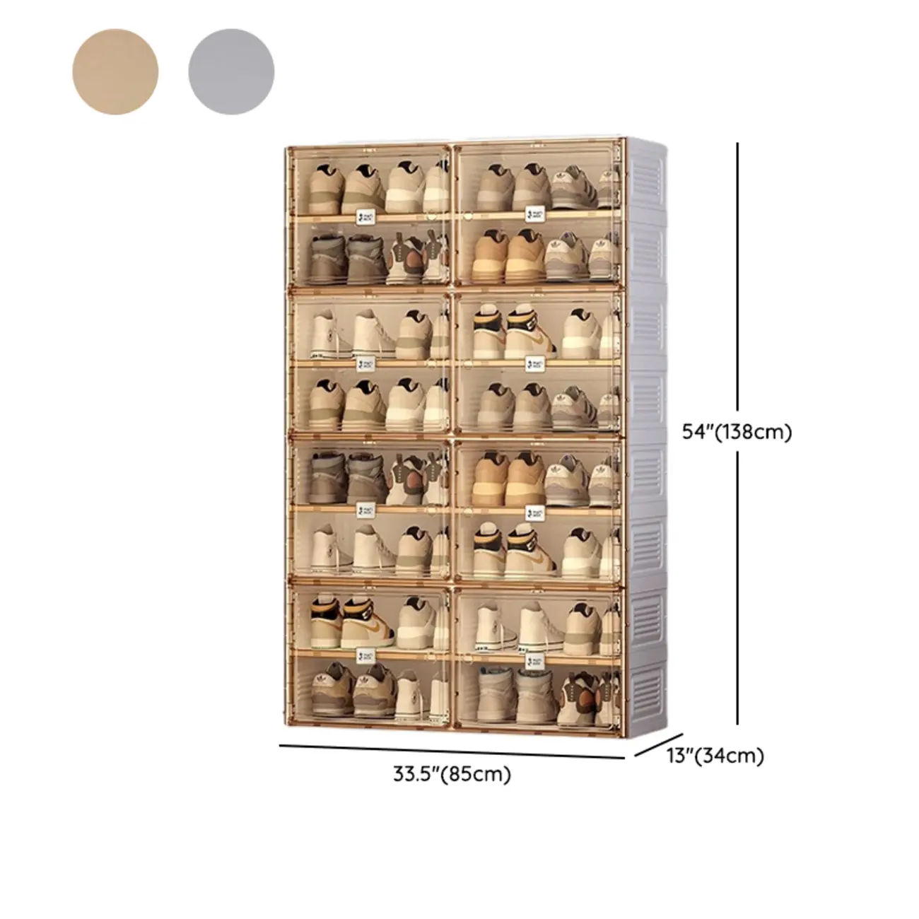 Glam Plastic Transparent Foldable Shoe Storage Cabinet Image - 36 | homeyfad