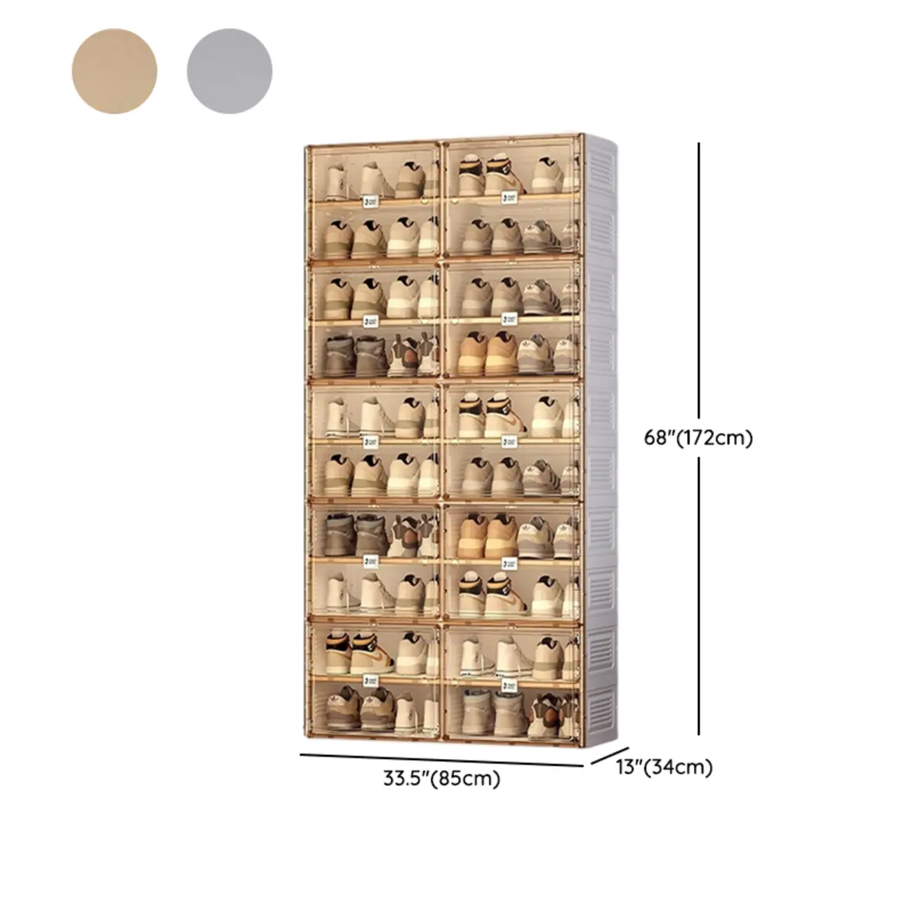 Glam Plastic Transparent Foldable Shoe Storage Cabinet Image - 38 | homeyfad