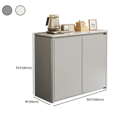 Modern White Stone Top Gray Pine Storage Sofa Bar Tables #size