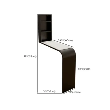 Modern Stone Black Metal Storage Bar Tables with Cup Holder Image - 10