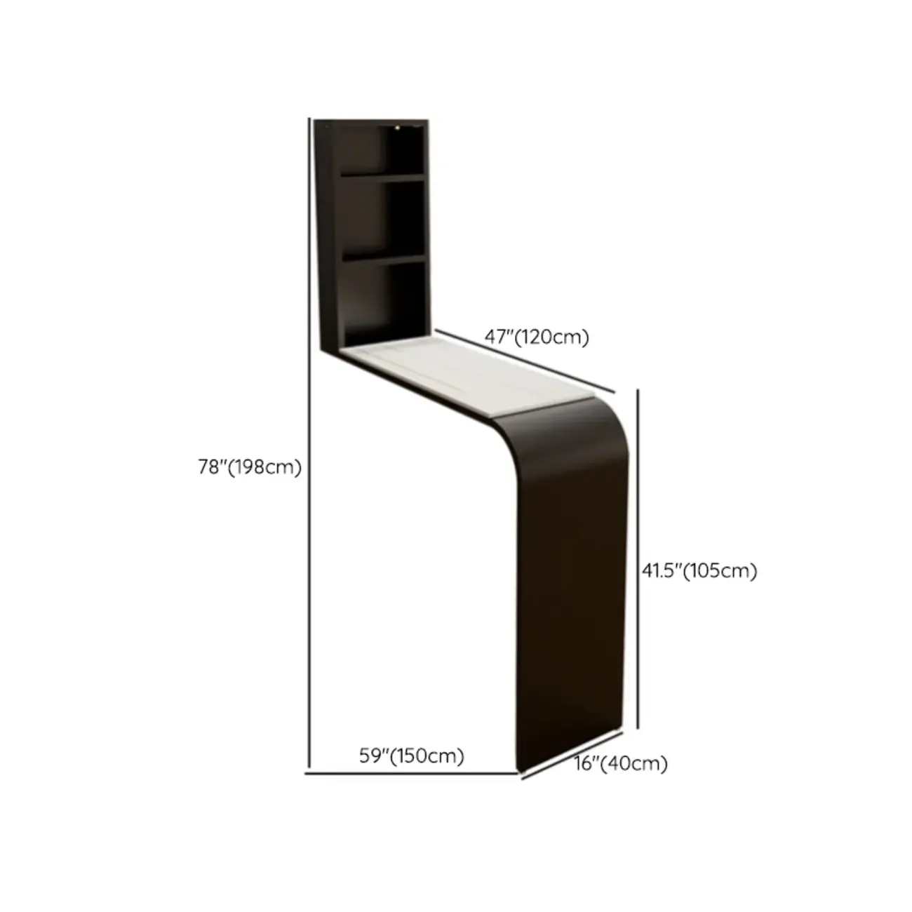 Modern Stone Black Metal Storage Bar Tables with Cup Holder Image - 12