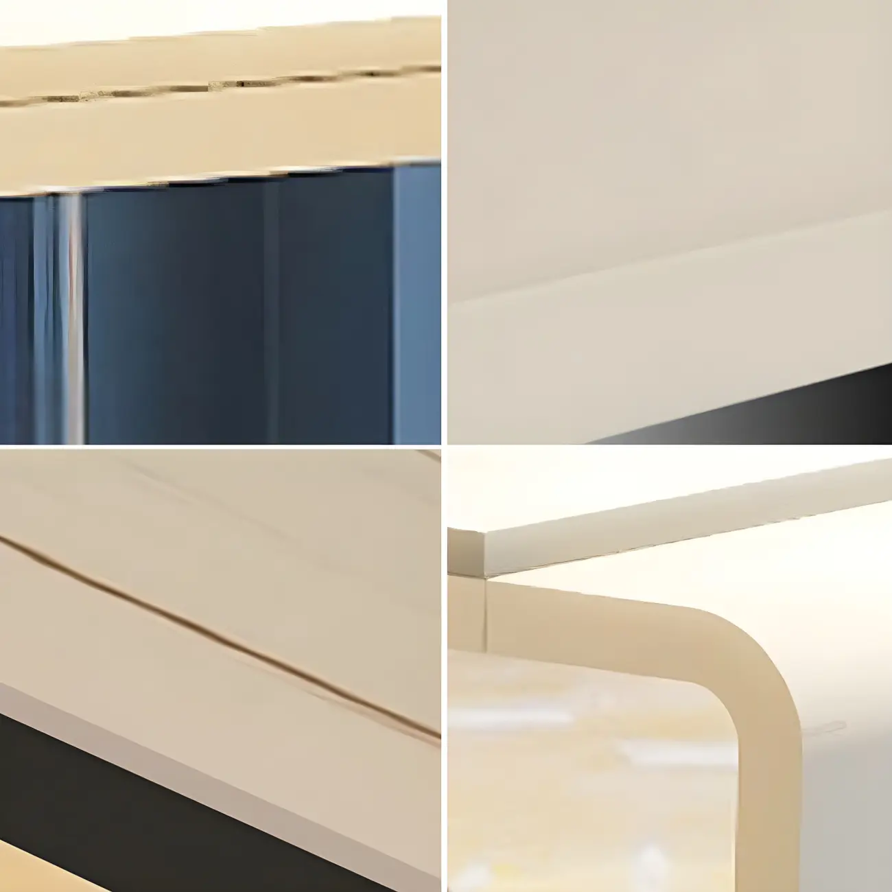 Modern Beige Stone Metal Wall Mounted Bar Tables Image - 4 | homeyfad