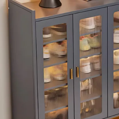 Elegant Grey Metal Code Lock Shoe Cabinet for Hallway Image - 16