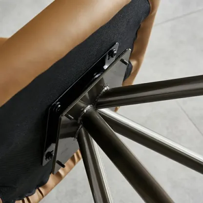 Grey Faux Leather Swivel Arm Dining Chair Image - 7