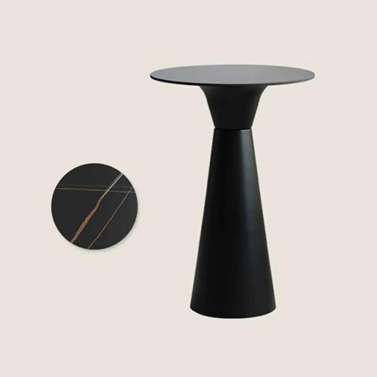 Elegant Pedestal Round White Marble Bar Table Image - 9