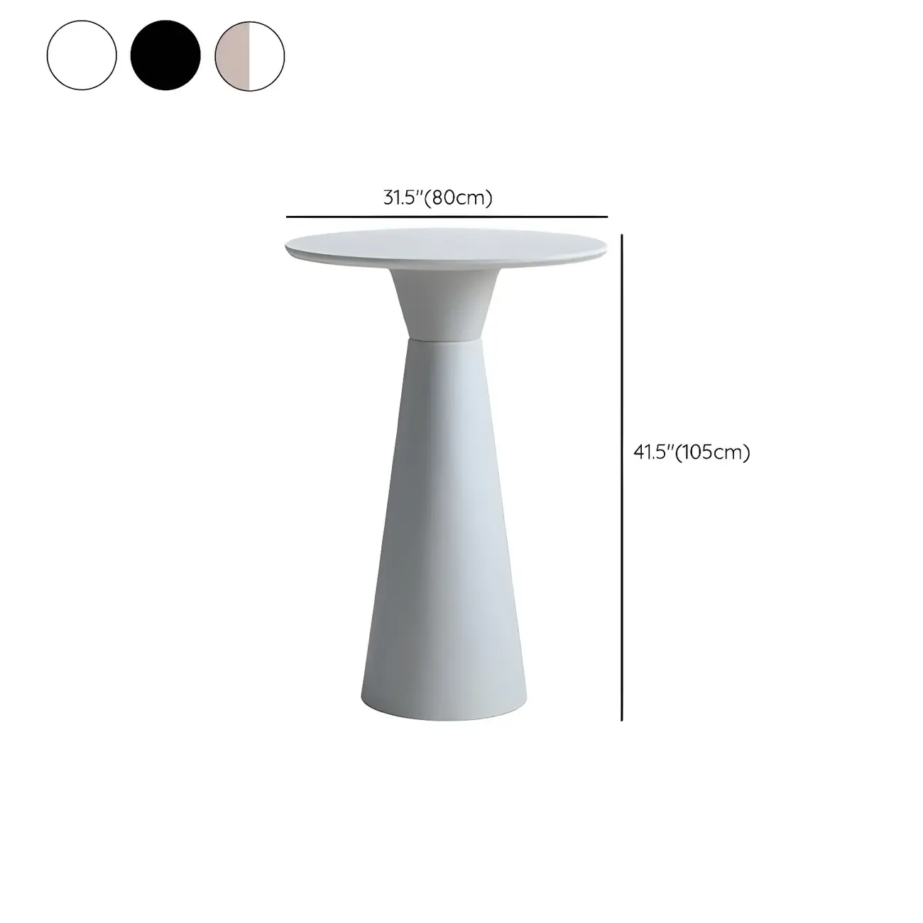 Elegant Pedestal Round White Marble Bar Table Image - 18