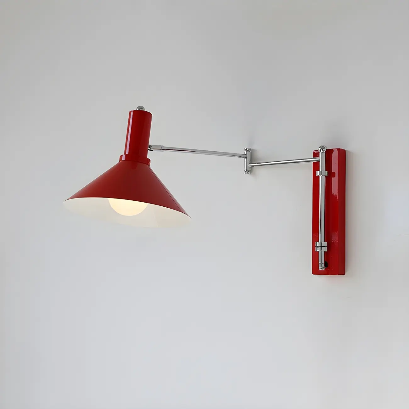 Metal Swing Arm Wall Light with Iron Shade Image - 6 | homeyfad