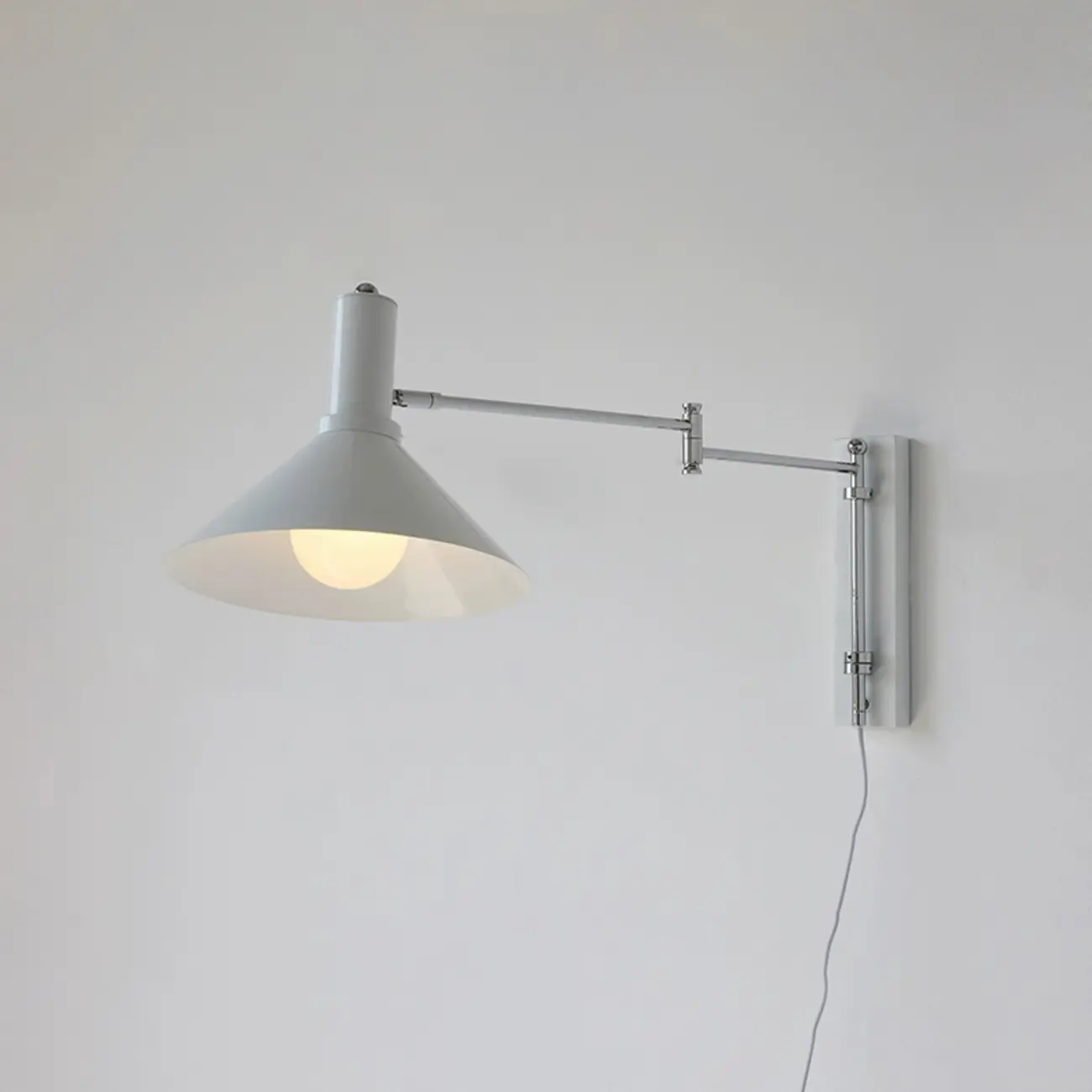 Metal Swing Arm Wall Light with Iron Shade Image - 9 | homeyfad