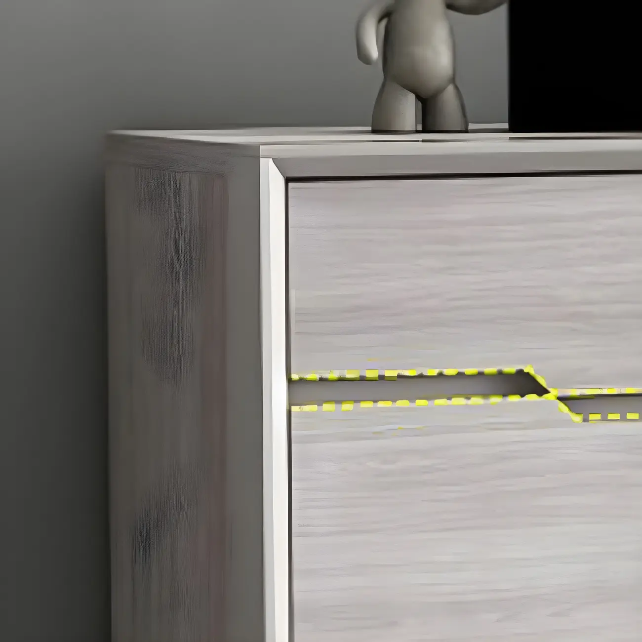 Contemporary Grey Wood Shoe Storage with Bottom Shelf Image - 6 | homeyfad