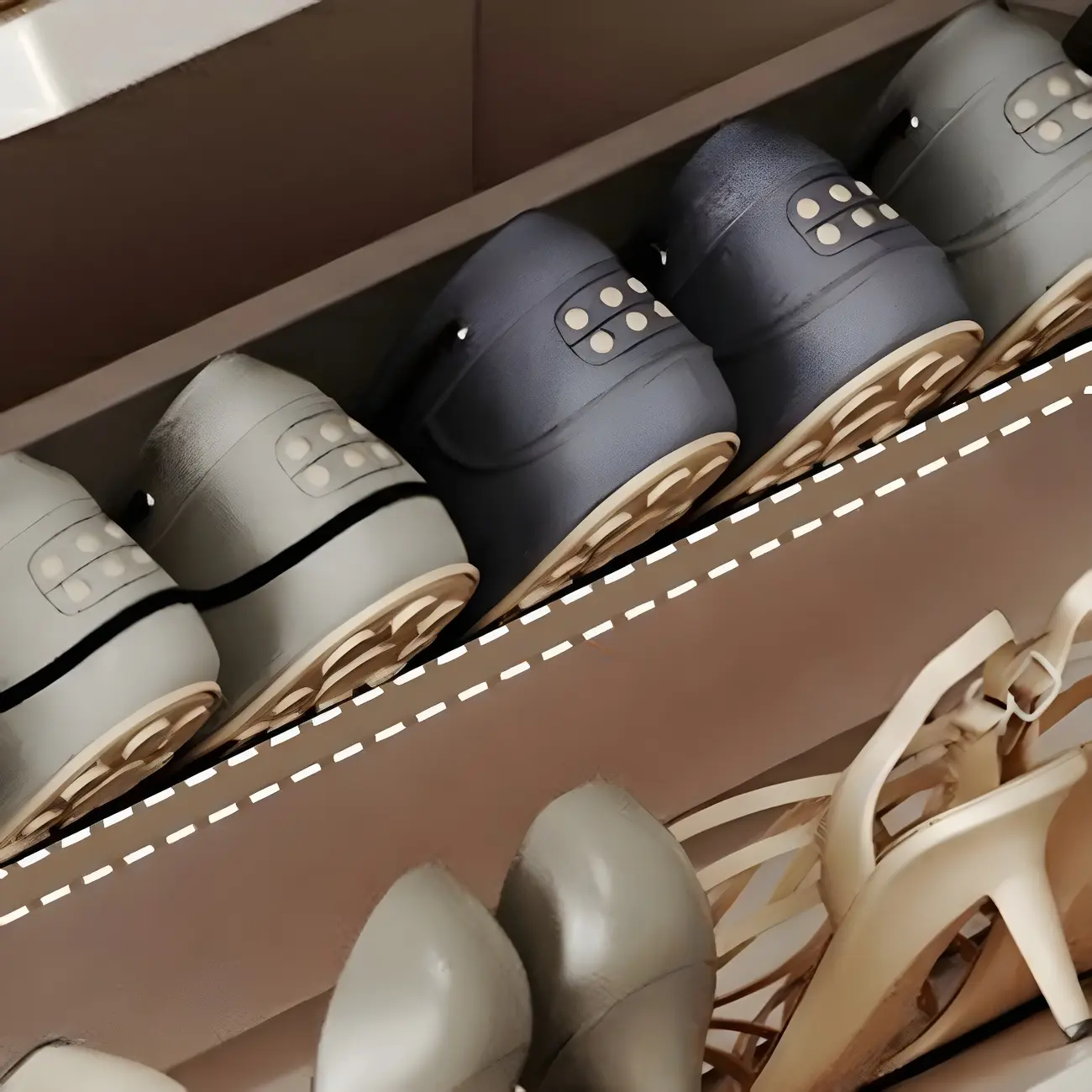 Hallway White	Drop Front Shoe Storage Cabinet Image - 7 | homeyfad