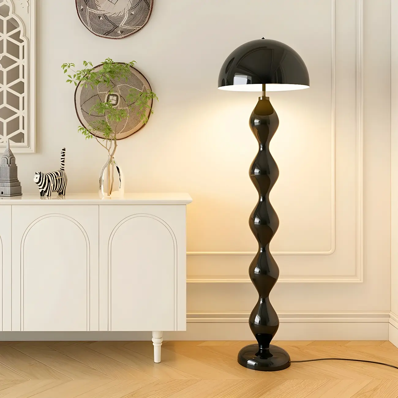 Green Mushroom Metal LED Modern Floor Lamp | homeyfad
