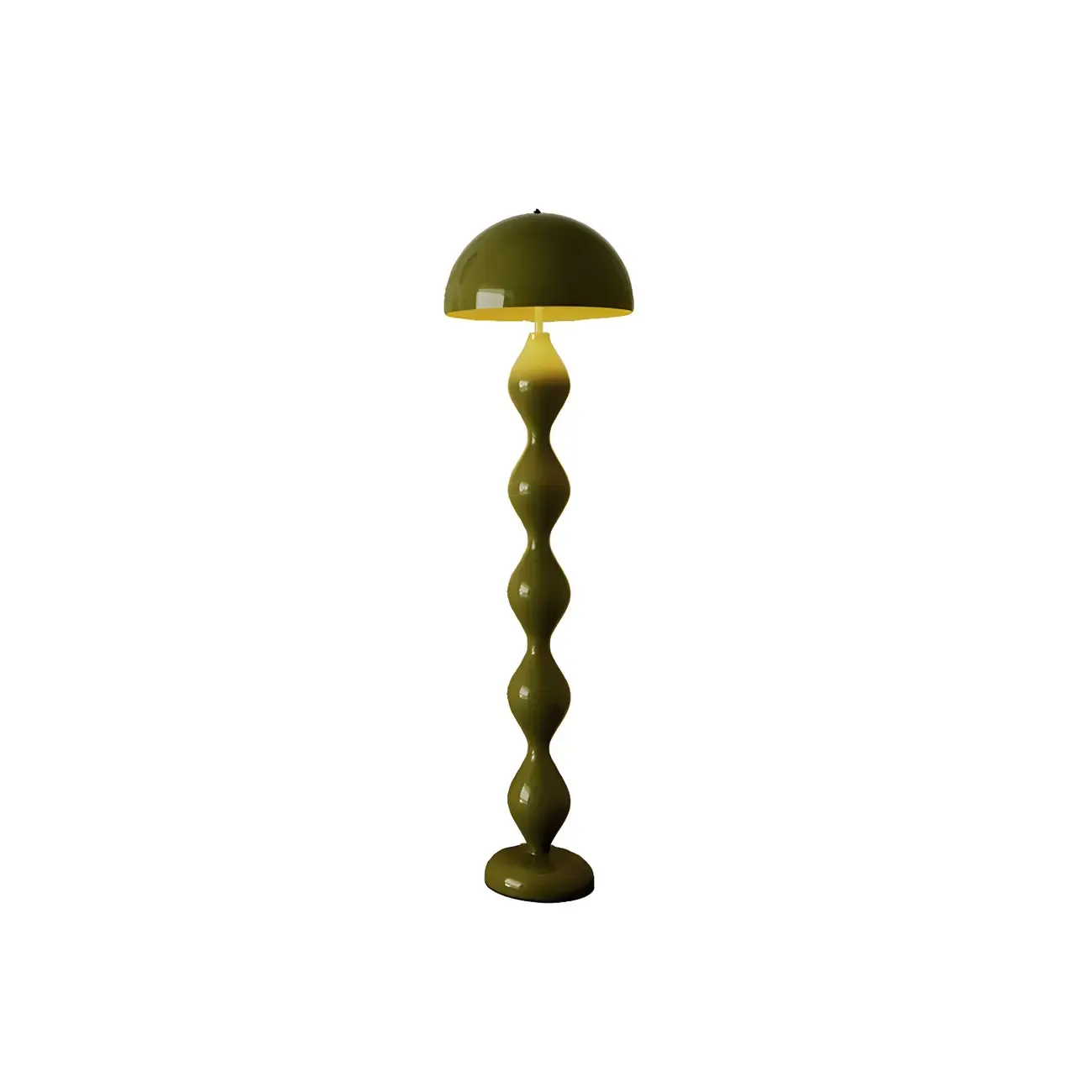 Green Mushroom Metal LED Modern Floor Lamp
