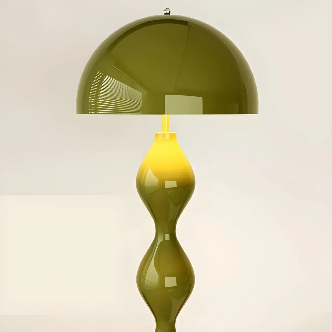Green Mushroom Metal LED Modern Floor Lamp