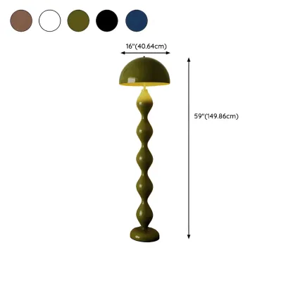 Green Mushroom Metal LED Modern Floor Lamp