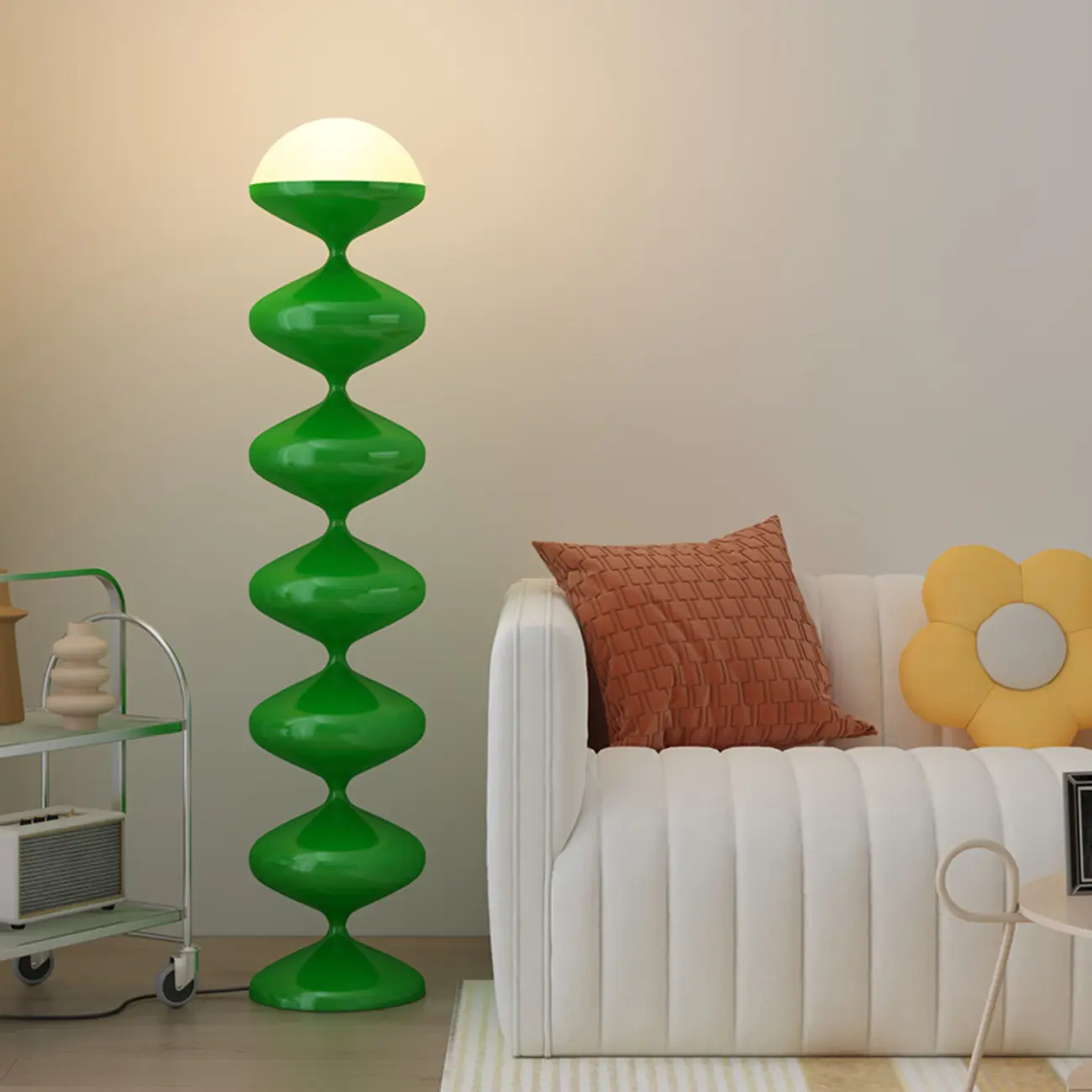 Modern Unique Acrylic and Metal Floor Lamp with Foot Switch  Image - 1 | homeyfad