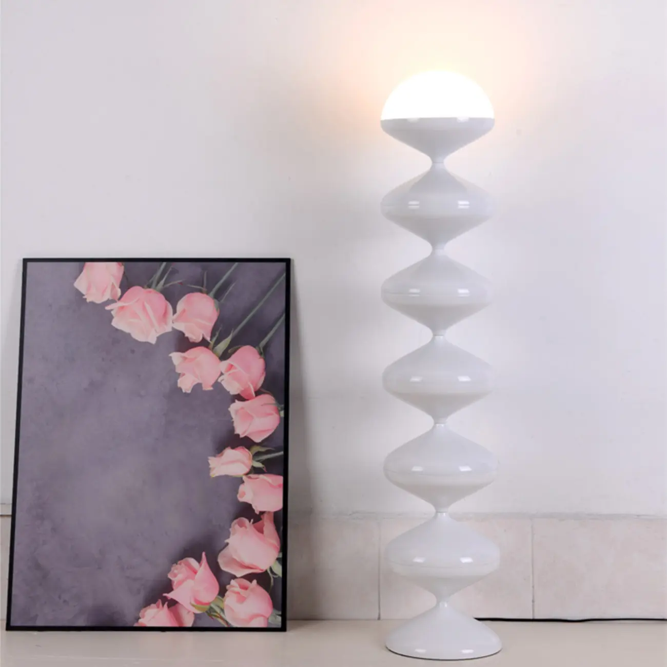 Modern Unique Acrylic and Metal Floor Lamp with Foot Switch  Image - 6 | homeyfad