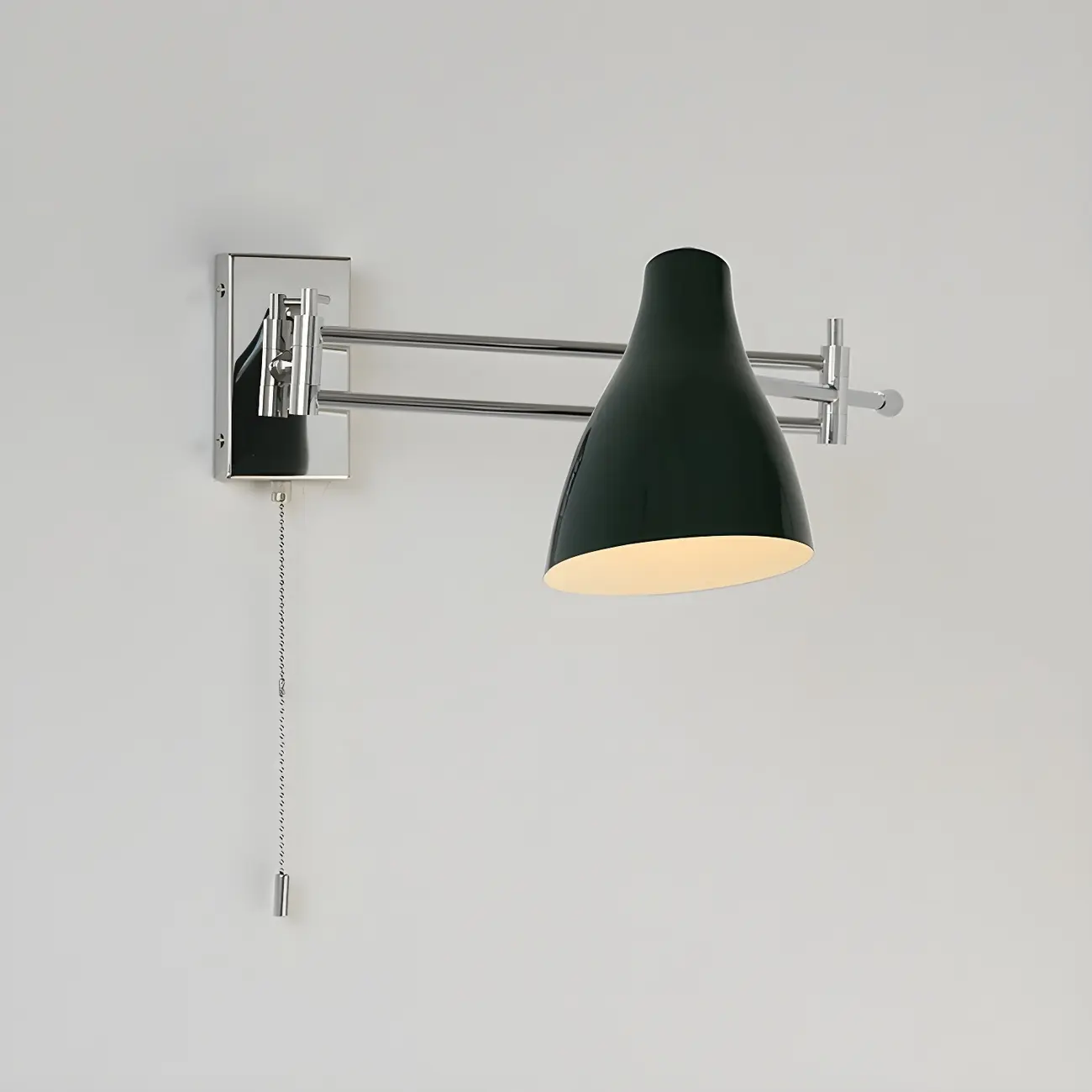 Modern Metal Clean-lined Swing Arm Wall Light Image - 2 | homeyfad