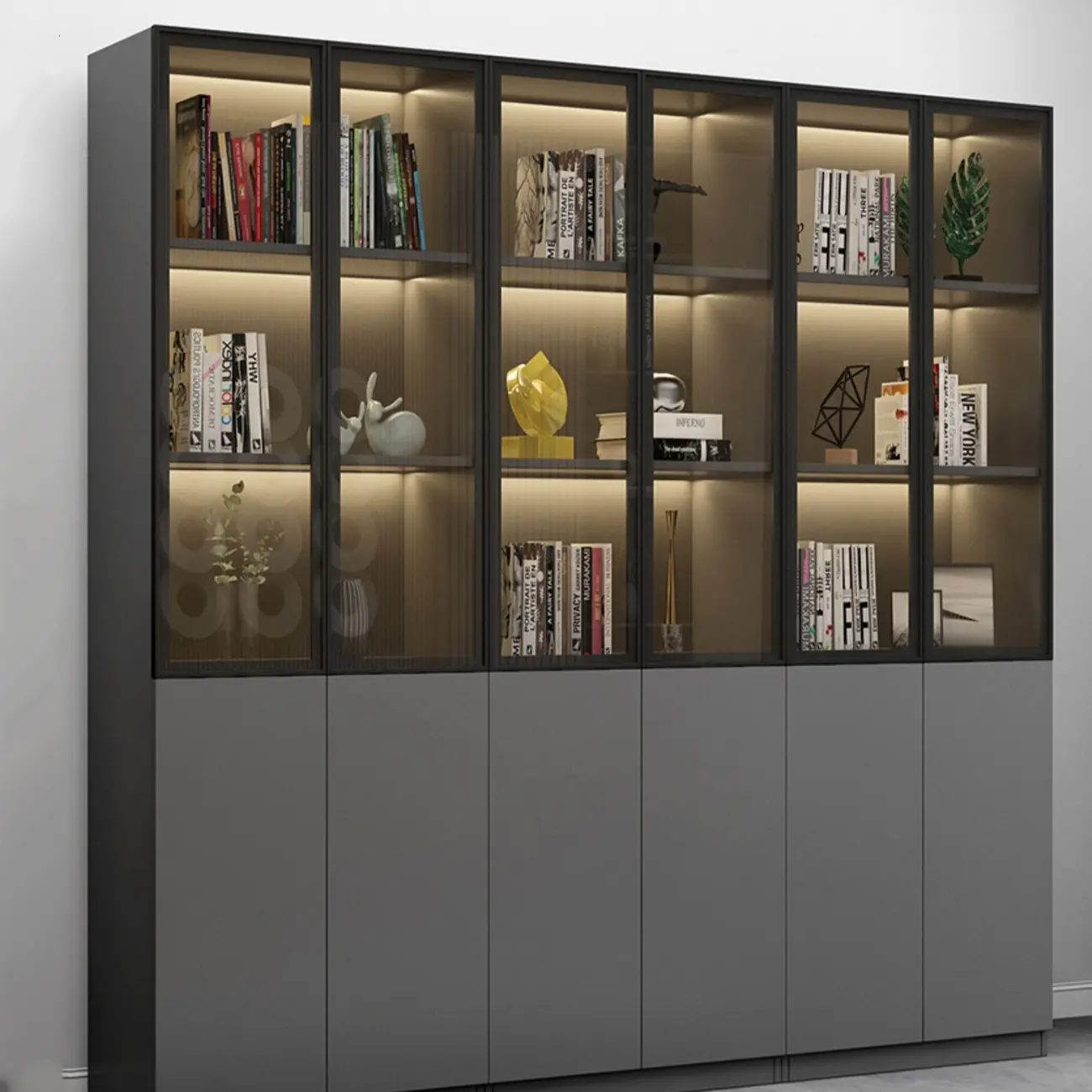 Modern Wooden Display Cabinets with Shelves Image - 17 | homeyfad