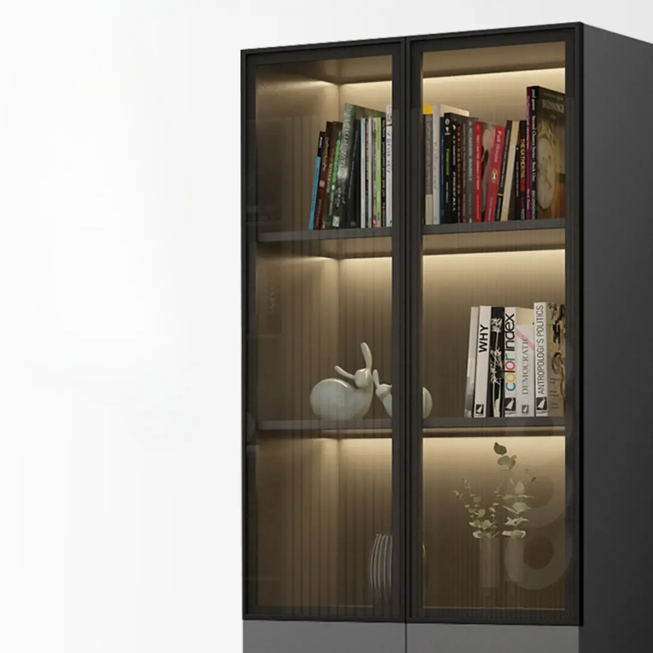 Modern Wooden Display Cabinets with Shelves Image - 22