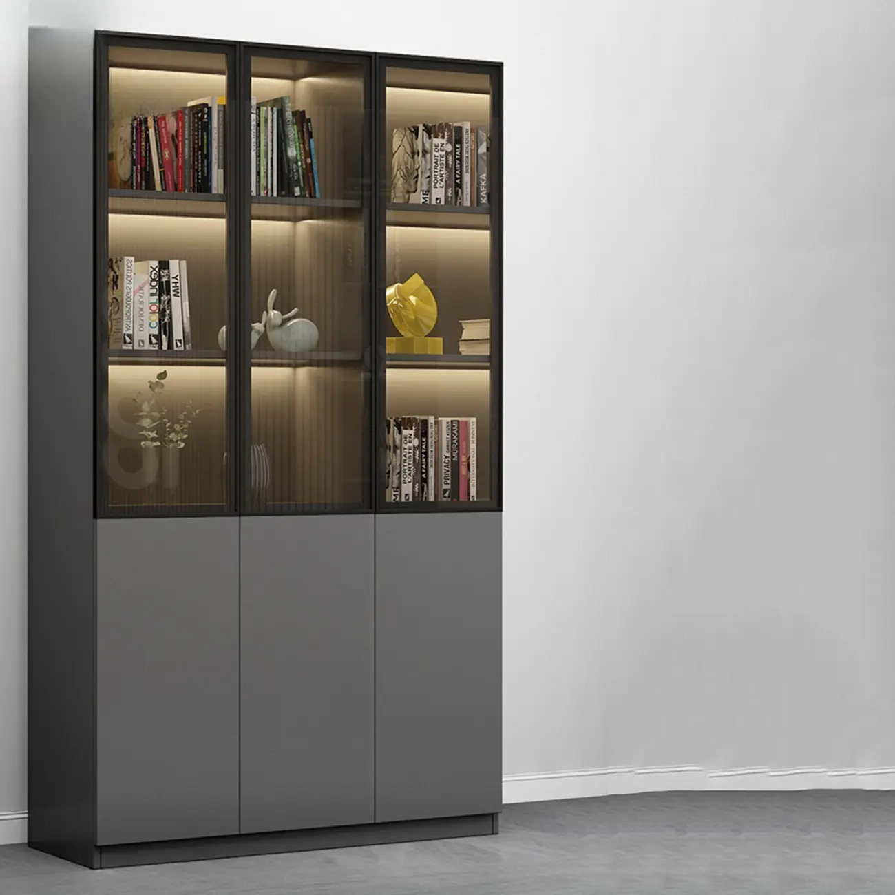 Modern Wooden Display Cabinets with Shelves Image - 26 | homeyfad